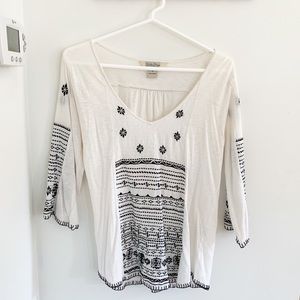 Lucky Brand embroidered top
